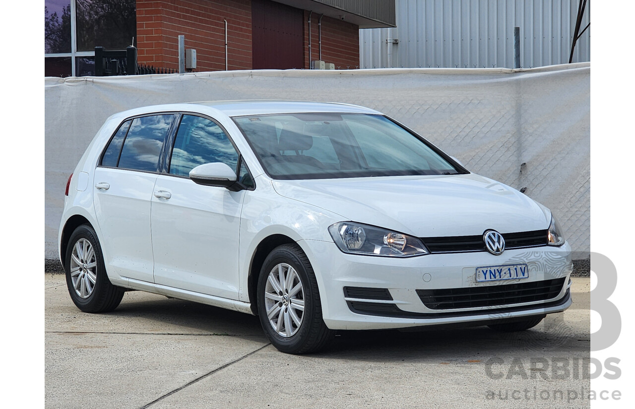 7/2015 Volkswagen Golf 92 TSI Trendline AU MY16 5d Hatchback White 1.4L