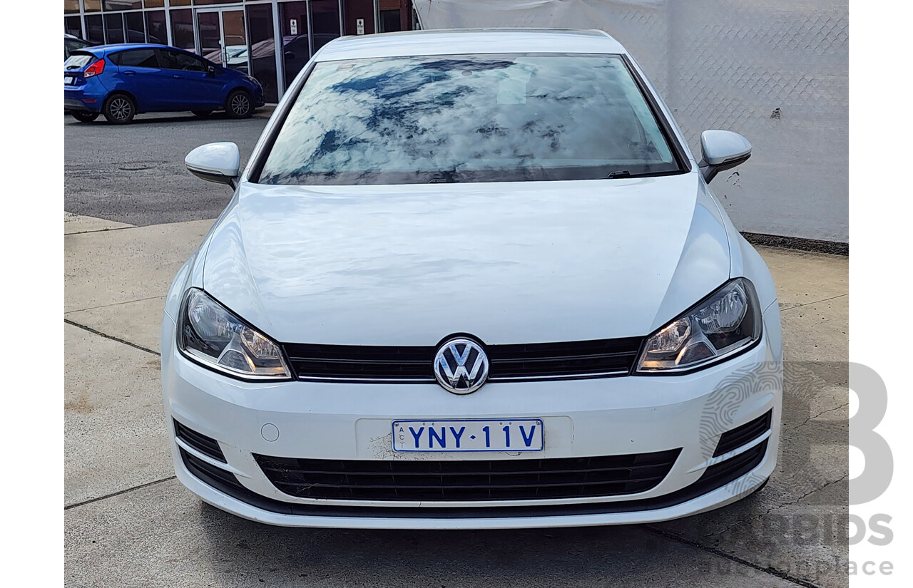 7/2015 Volkswagen Golf 92 TSI Trendline AU MY16 5d Hatchback White 1.4L