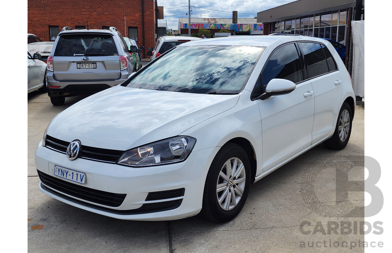 7/2015 Volkswagen Golf 92 TSI Trendline AU MY16 5d Hatchback White 1.4L