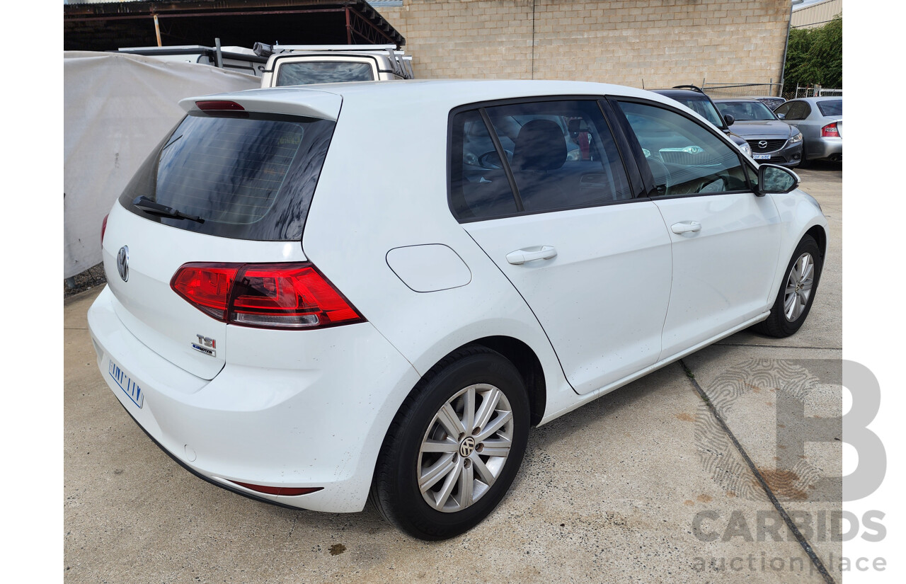 7/2015 Volkswagen Golf 92 TSI Trendline AU MY16 5d Hatchback White 1.4L