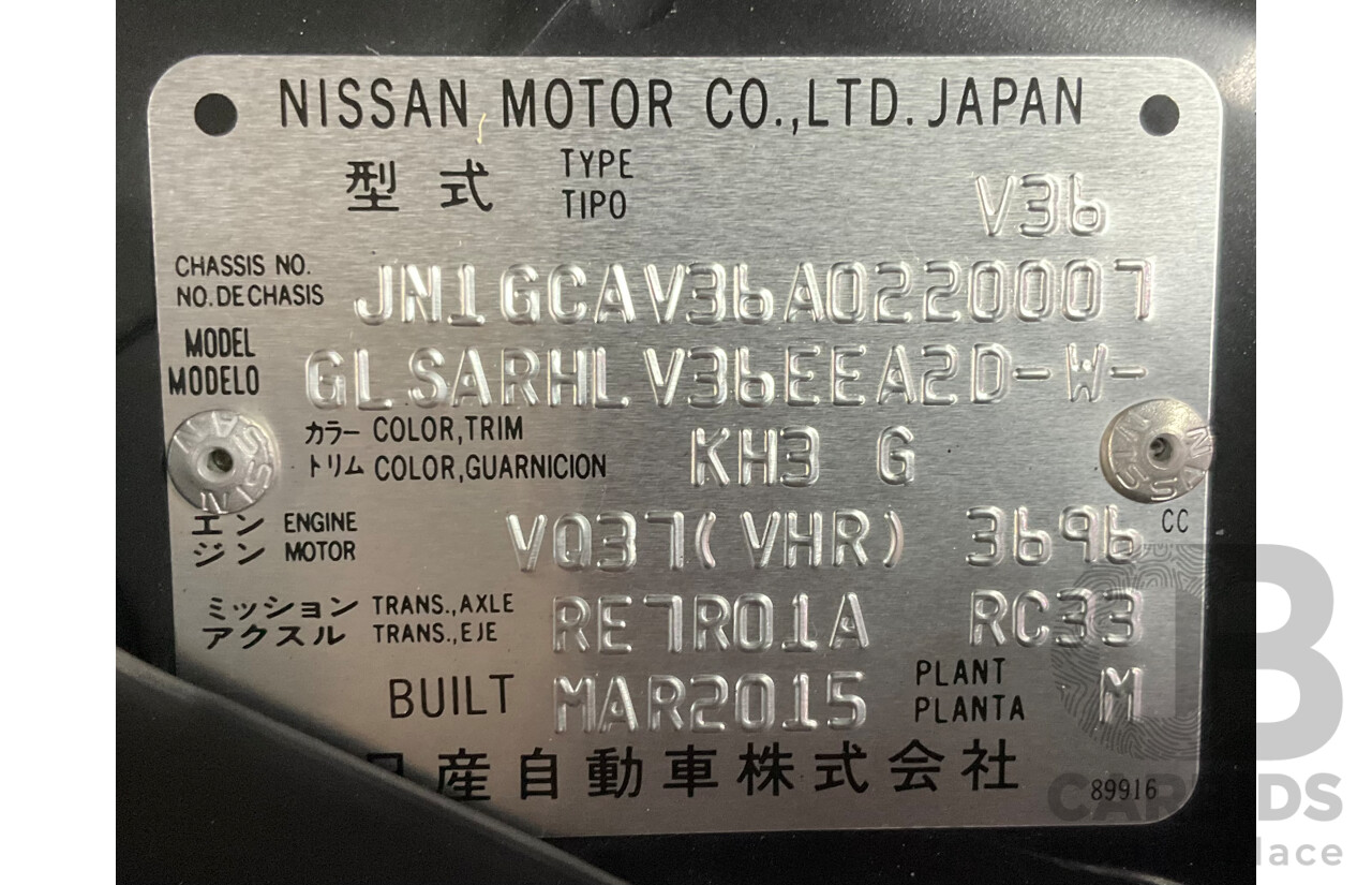 04/2016 Infiniti Q60 3.7 GT Premium (RWD) 2d Coupe Obsidian Black Metallic 3.7L