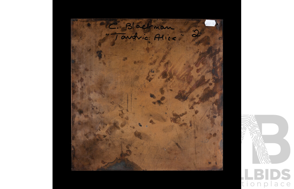 Charles Blackman, (20th Century, Australian 1928-2018) 'Tantric Alice,' Original Copper Etching Plate, 30 X 30 Cm