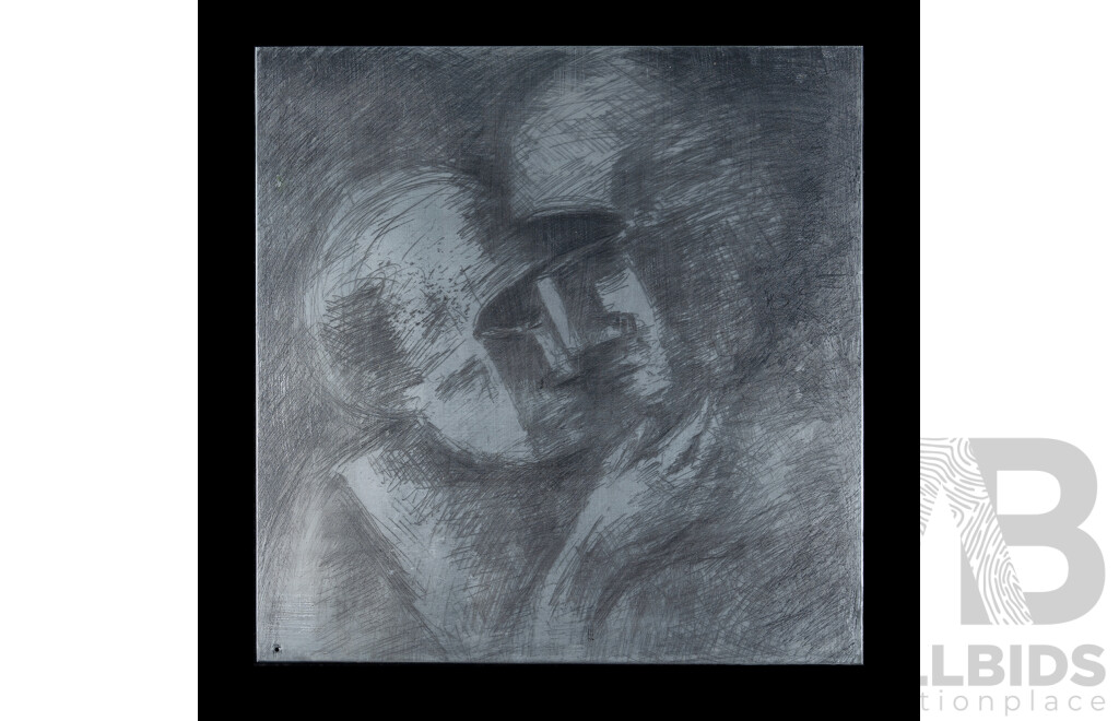 David Boyd, (20th Century, Australian, 1924-2011), 'Betrayal,' Original Zinc Etching Plate & Original Etching Edition 49 of 60, Hand Signed, 71 x 60.5 cm (sheet) (2)