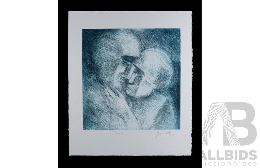 David Boyd, (20th Century, Australian, 1924-2011), 'Betrayal,' Original Zinc Etching Plate & Original Etching Edition 49 of 60, Hand Signed, 71 x 60.5 cm (sheet) (2)