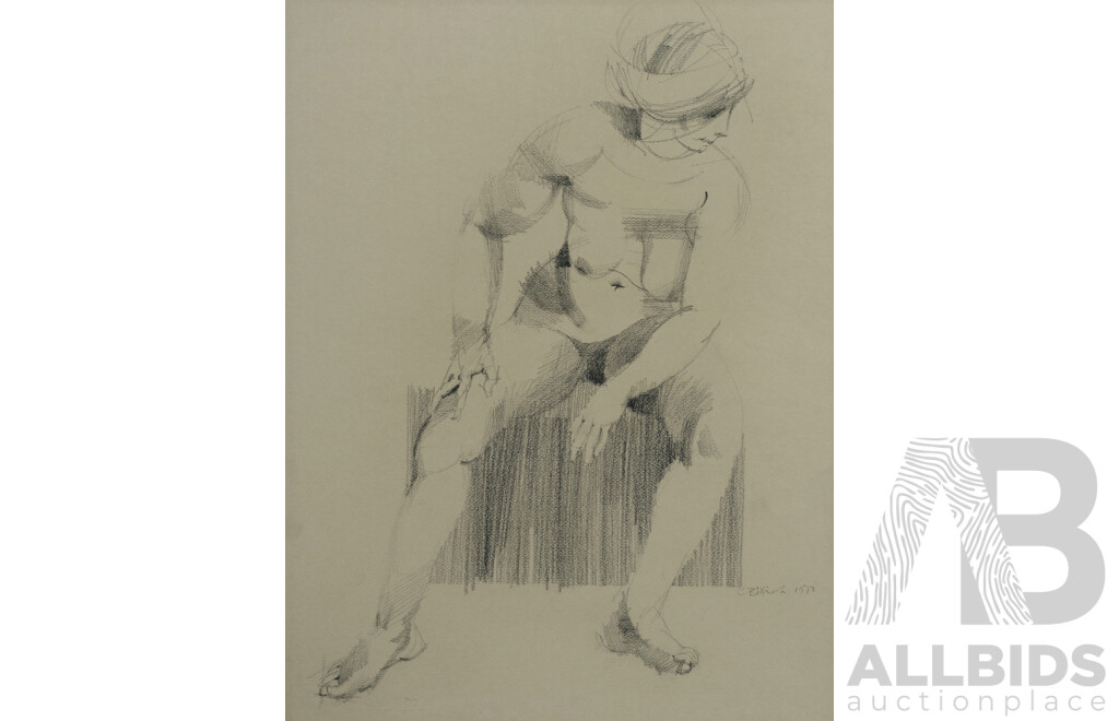 BILLICH, Charles (b.1934) Seated Nude, 1973. 