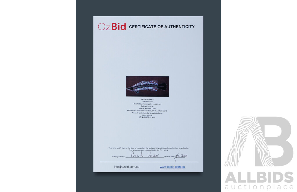 IKARA, Darren (Aboriginal School) 'Barramundi,' 2019.