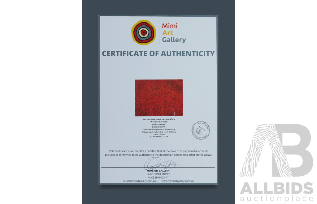 NAPANANGKA, Valerie Marshall (Aboriginal School) 'Women's Business,' 2019.