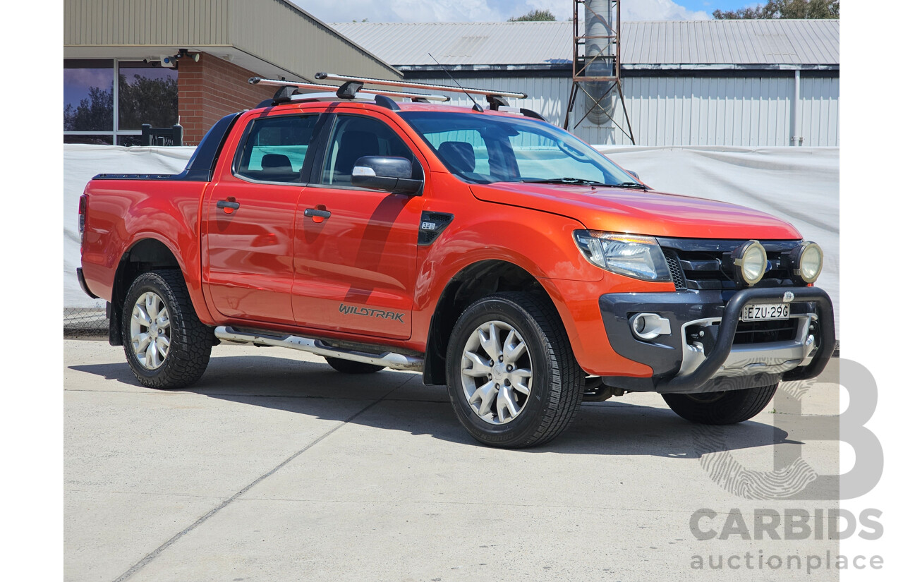 1/2013 Ford Ranger Wildtrak 3.2 (4x4) PX Crew Cab Utility Chilli Orange 3.2L