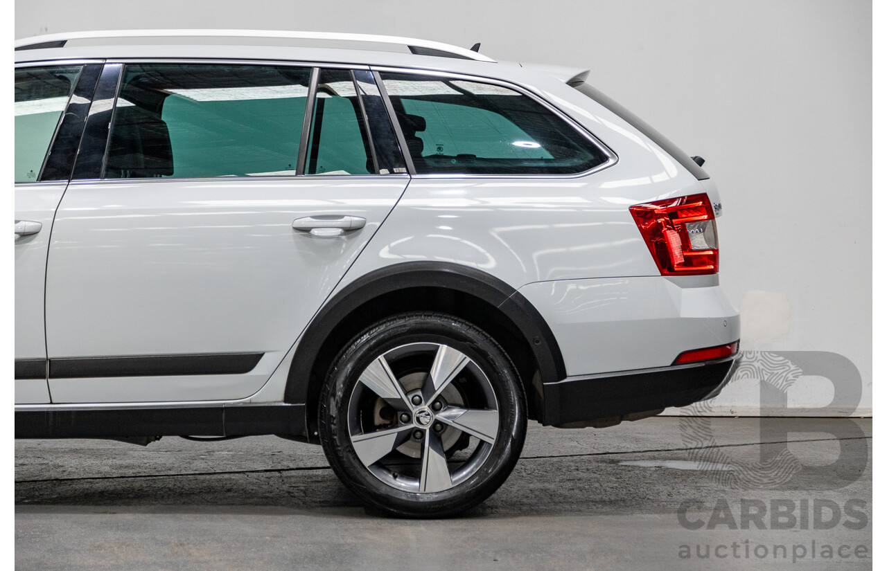 11/2015 Skoda Octavia Scout 135 TDI (4x4) NE MY15 4d Wagon Moon White Turbo Diesel 2.0L