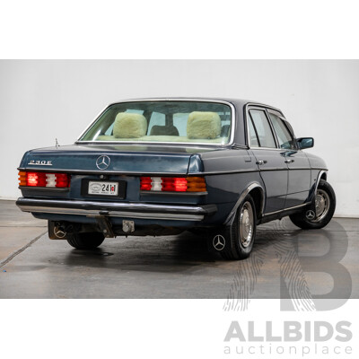 7/1984 Mercedes Benz 230 E W123 4d Sedan Blue 2.3L