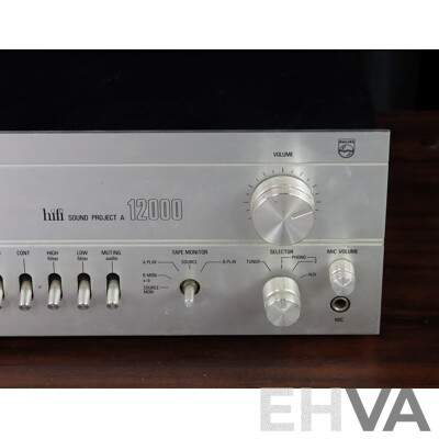 Retro Phillips Hi Fi Sound Project A 12000 Amplifier