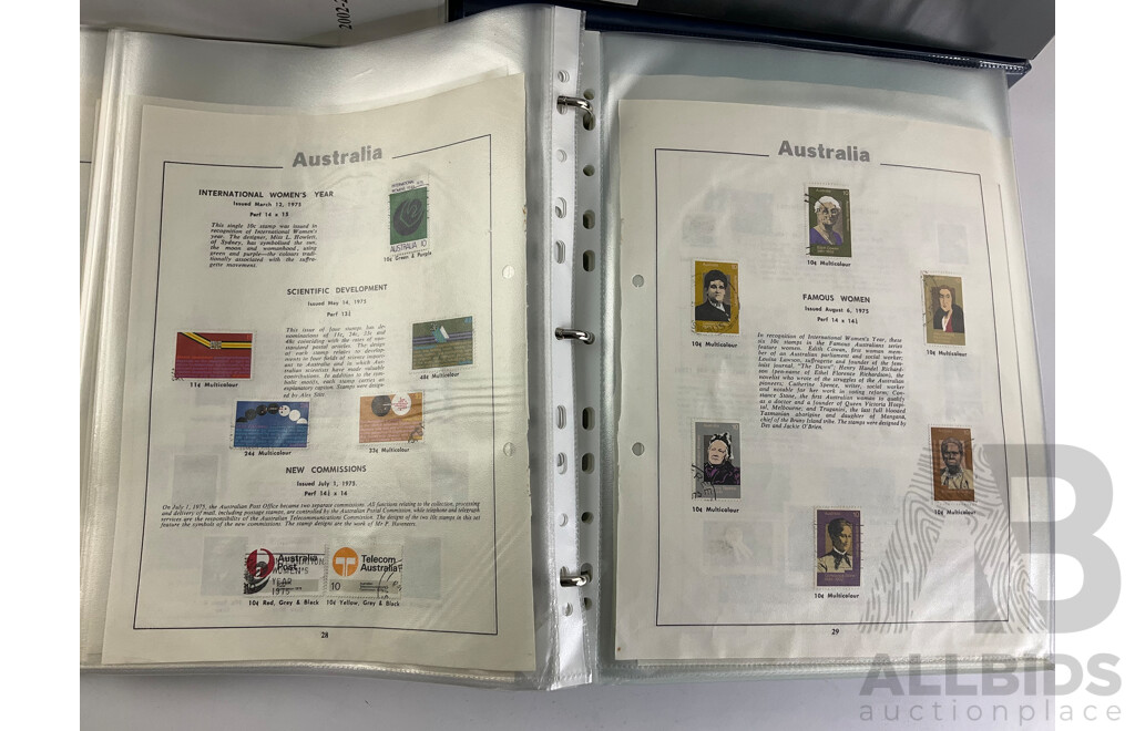 Seven Albums of Australian Stamps, Seven Seas, Examples Spanning 1966 to 2022