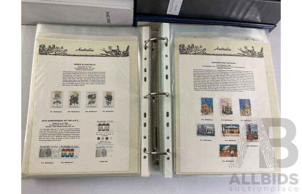 Seven Albums of Australian Stamps, Seven Seas, Examples Spanning 1966 to 2022