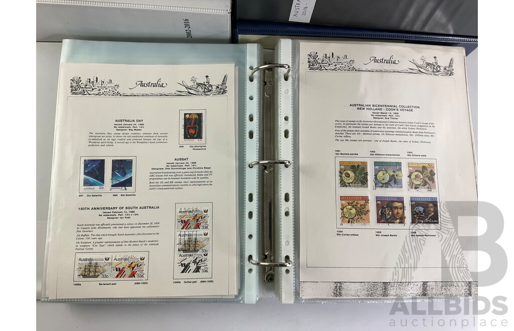 Seven Albums of Australian Stamps, Seven Seas, Examples Spanning 1966 to 2022