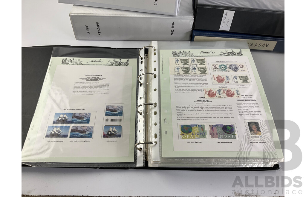 Seven Albums of Australian Stamps, Seven Seas, Examples Spanning 1966 to 2022