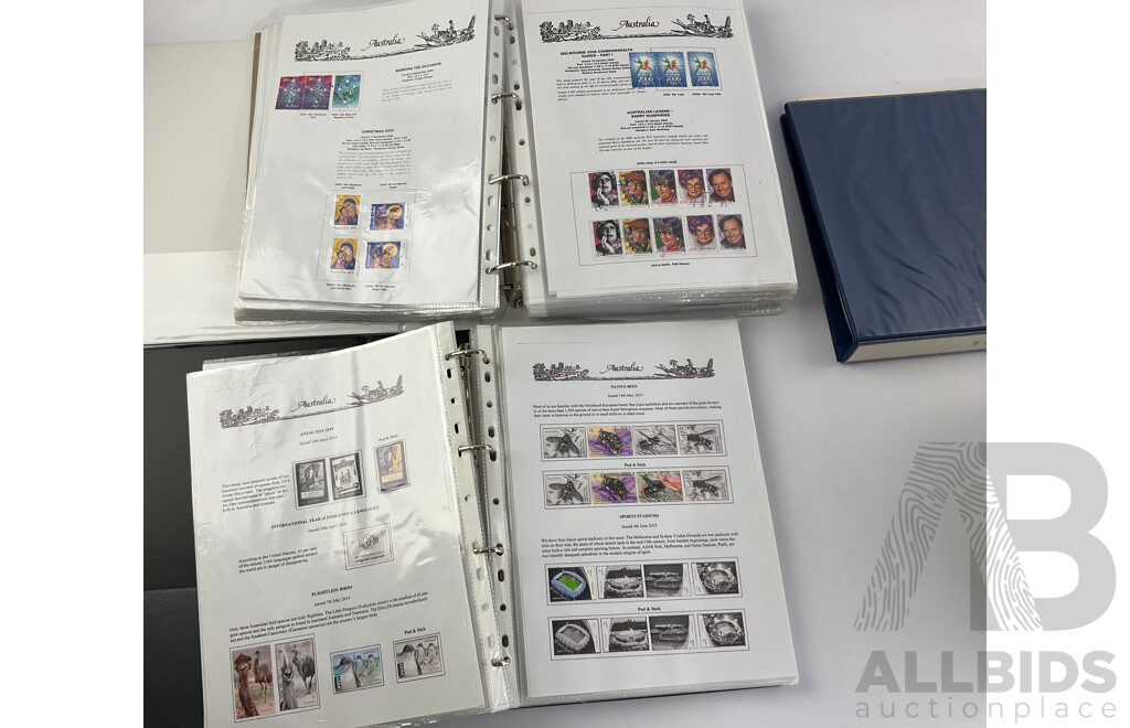 Seven Albums of Australian Stamps, Seven Seas, Examples Spanning 1966 to 2022