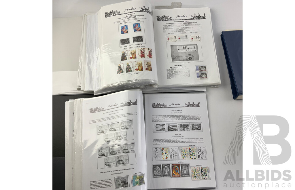 Seven Albums of Australian Stamps, Seven Seas, Examples Spanning 1966 to 2022