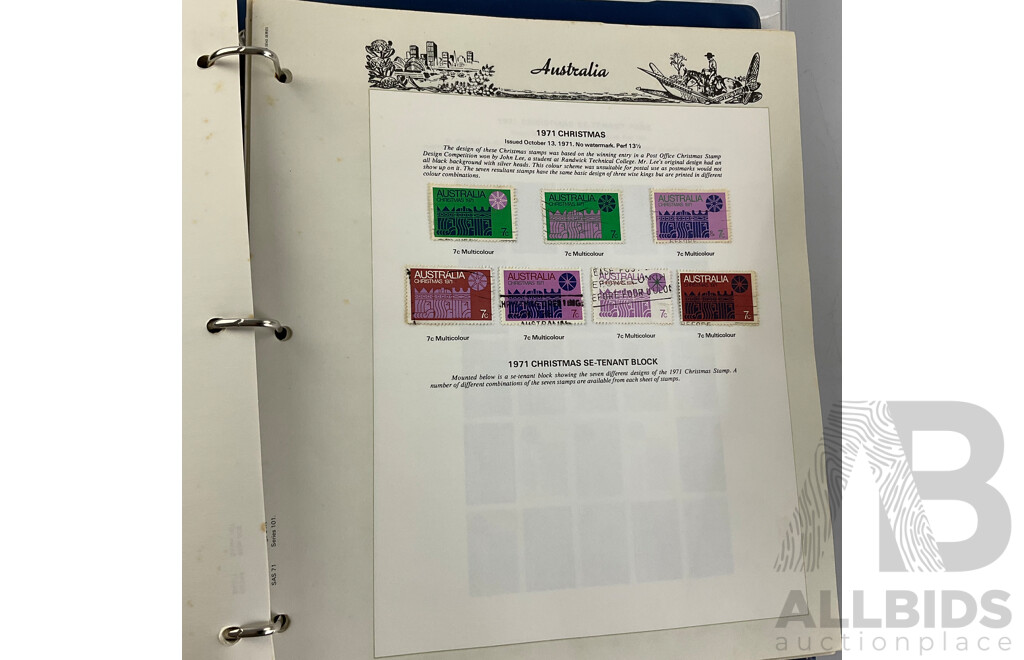 Seven Albums of Australian Stamps, Seven Seas, Examples Spanning 1966 to 2022