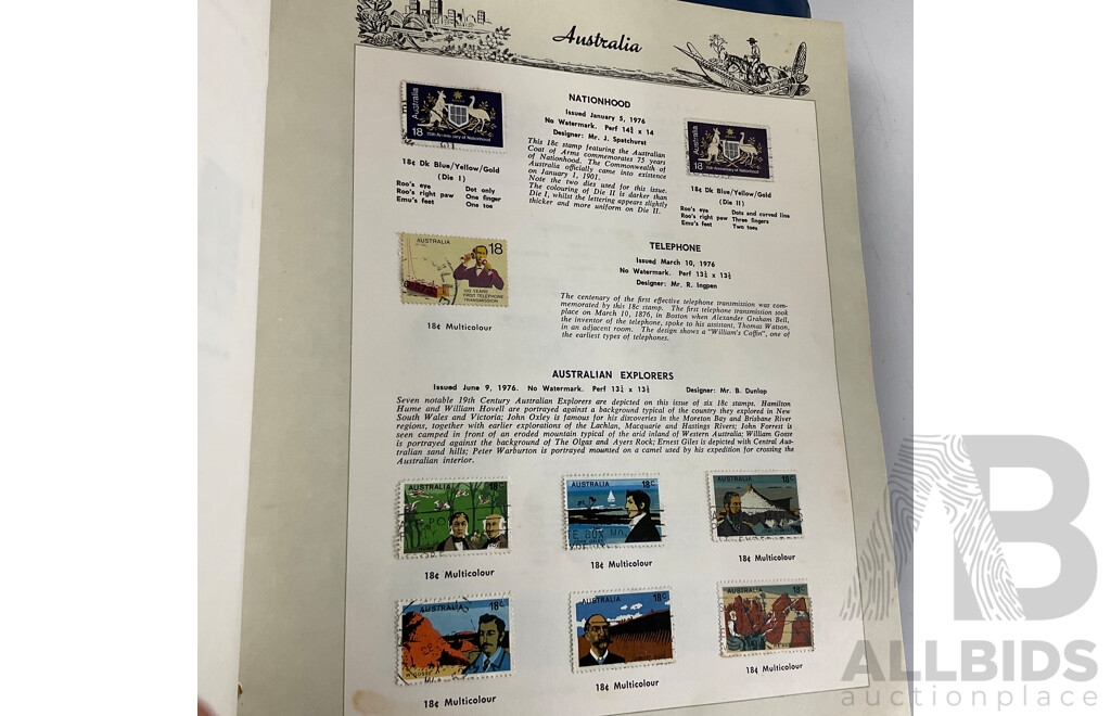 Seven Albums of Australian Stamps, Seven Seas, Examples Spanning 1966 to 2022