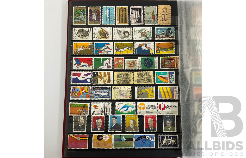 Album of Australian Stamps, Examples Spanning 1880's Prefederation Hand Cancel to 1989, Sets, Part Sets