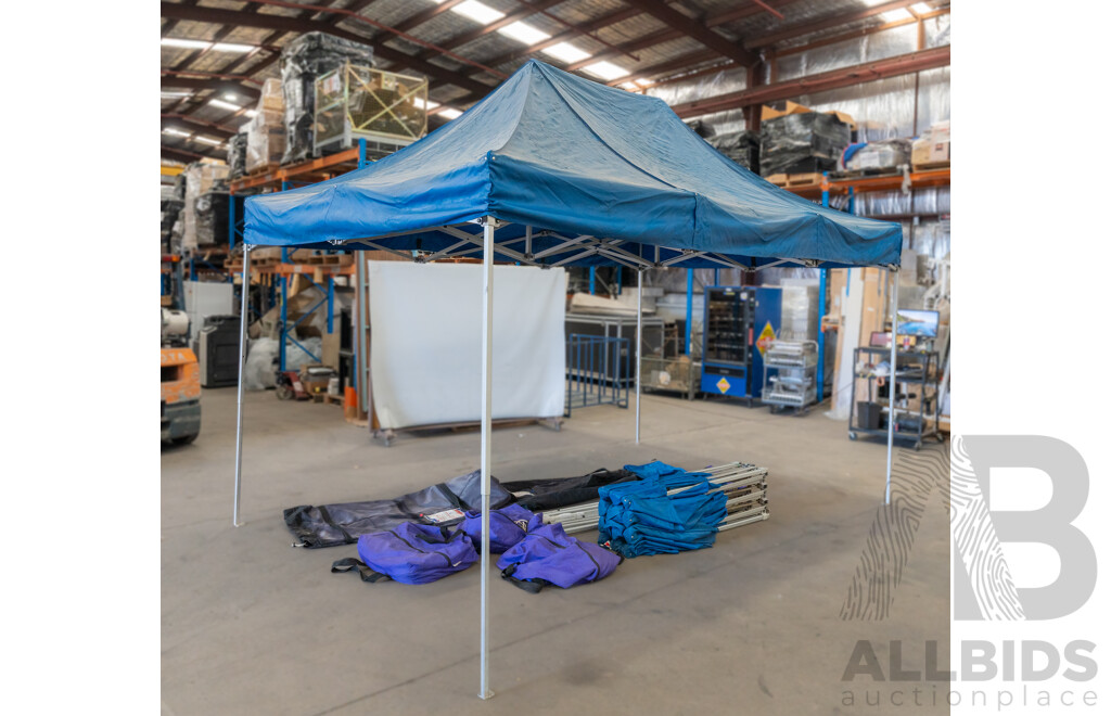 4.5m X 3.0m Quikshade Portable Pop Up Gazebo PRO - Lot of Two