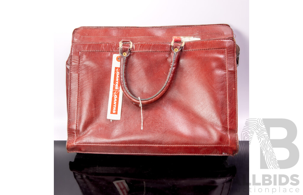 Two Vintage Leather Briefcases