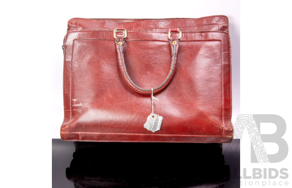 Two Vintage Leather Briefcases