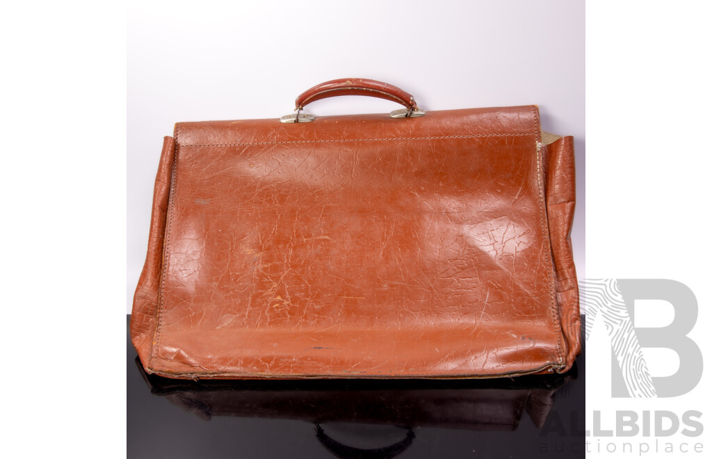 Two Vintage Leather Briefcases