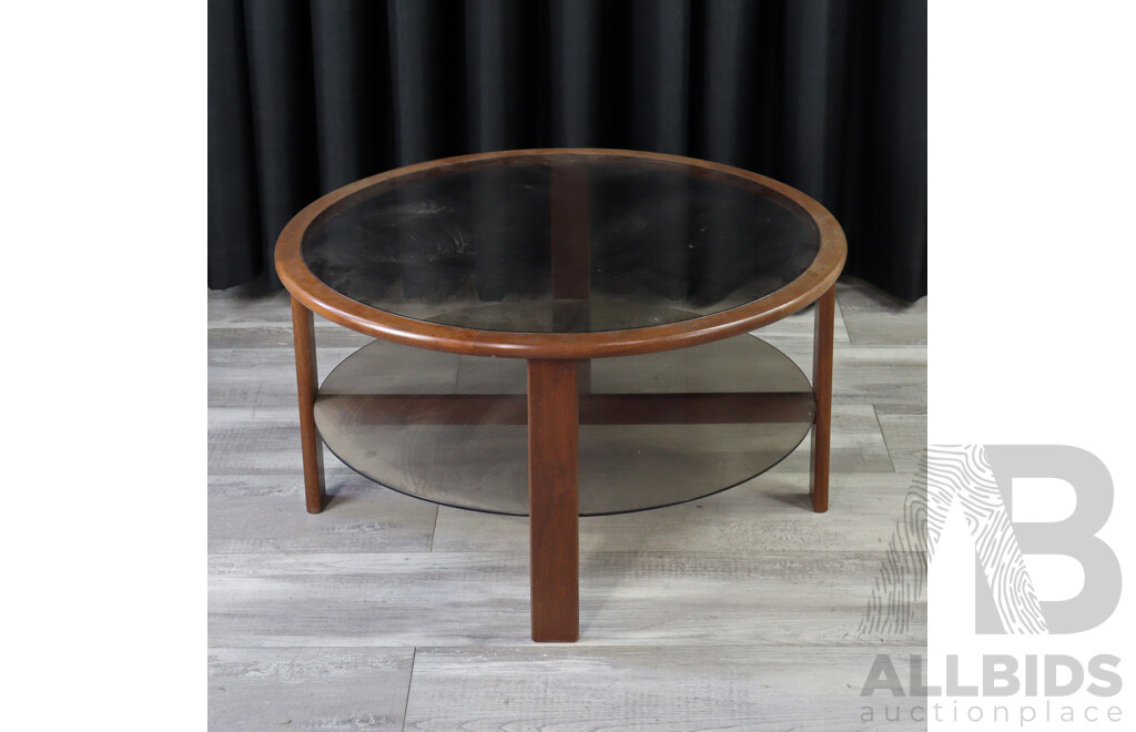 Round Glass Top Coffee Table by Parker Furniture