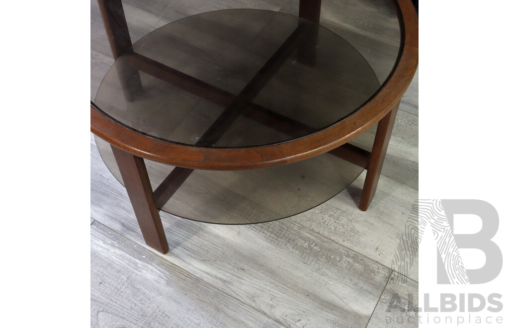 Round Glass Top Coffee Table by Parker Furniture