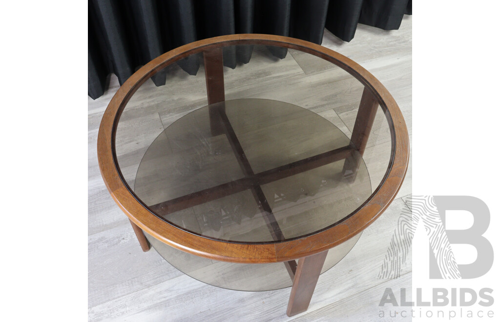 Round Glass Top Coffee Table by Parker Furniture