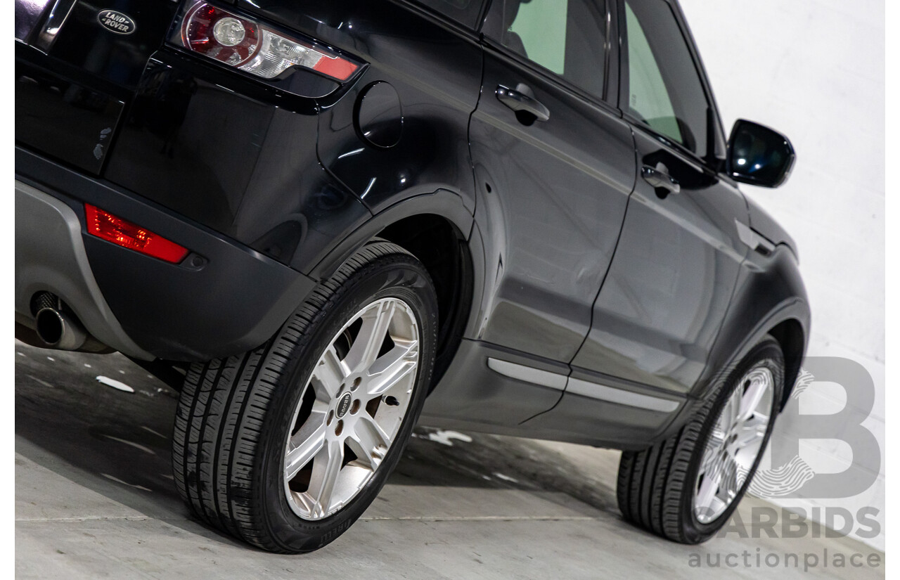 6/2012 Range Rover Evoque Si4 Pure LV 5d Wagon Santorini Black Metallic Turbo 2.0L