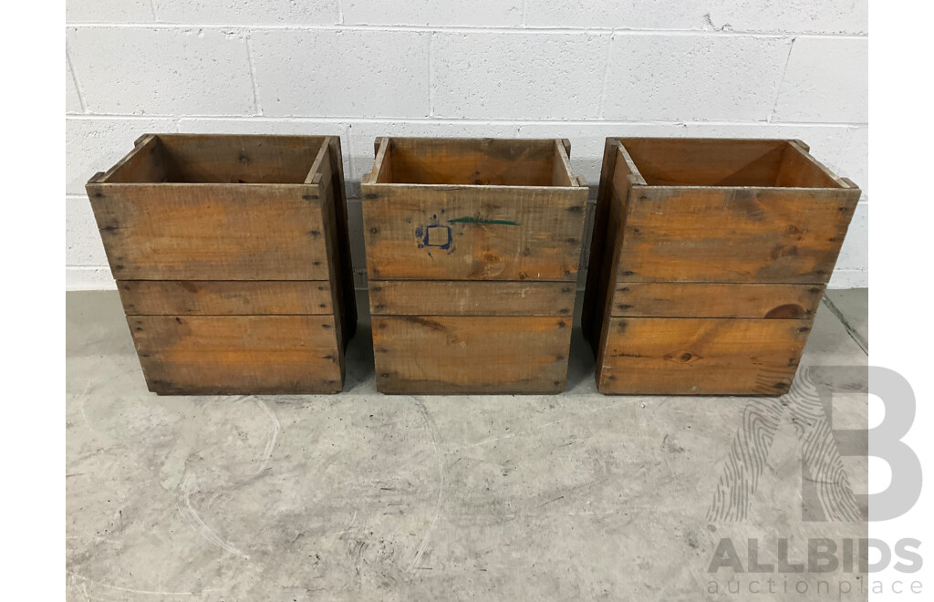 Collection of Vintage Fruit Crates