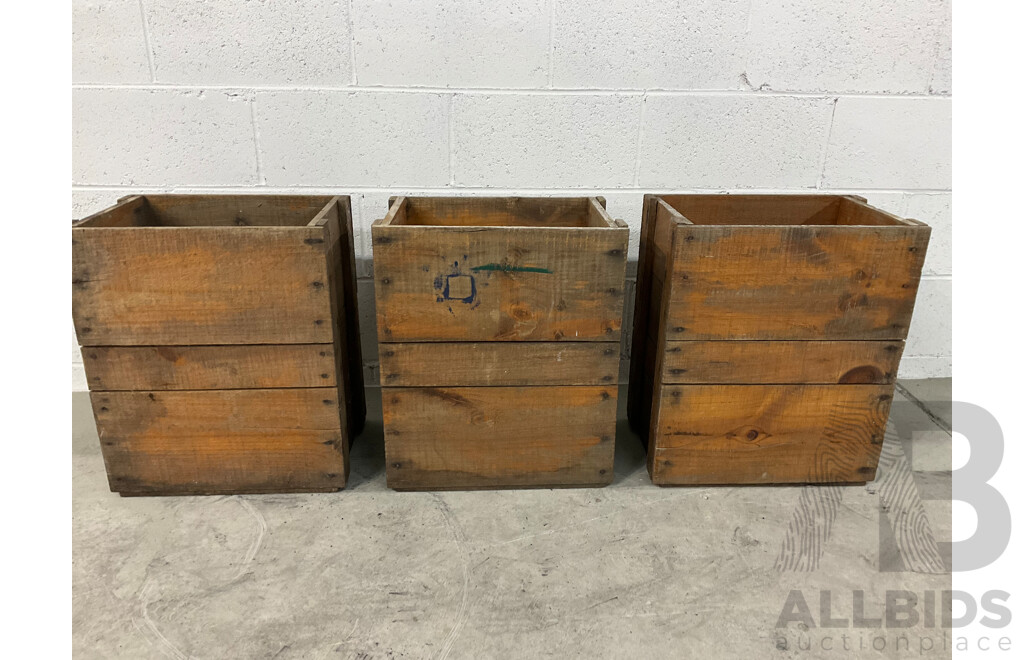 Collection of Vintage Fruit Crates