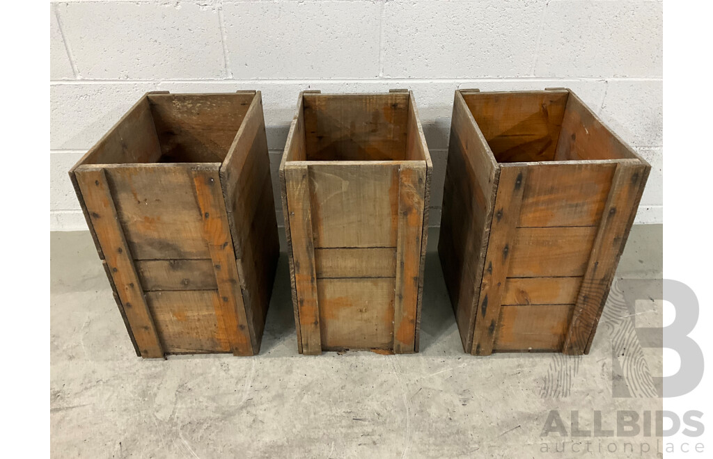 Collection of Vintage Fruit Crates
