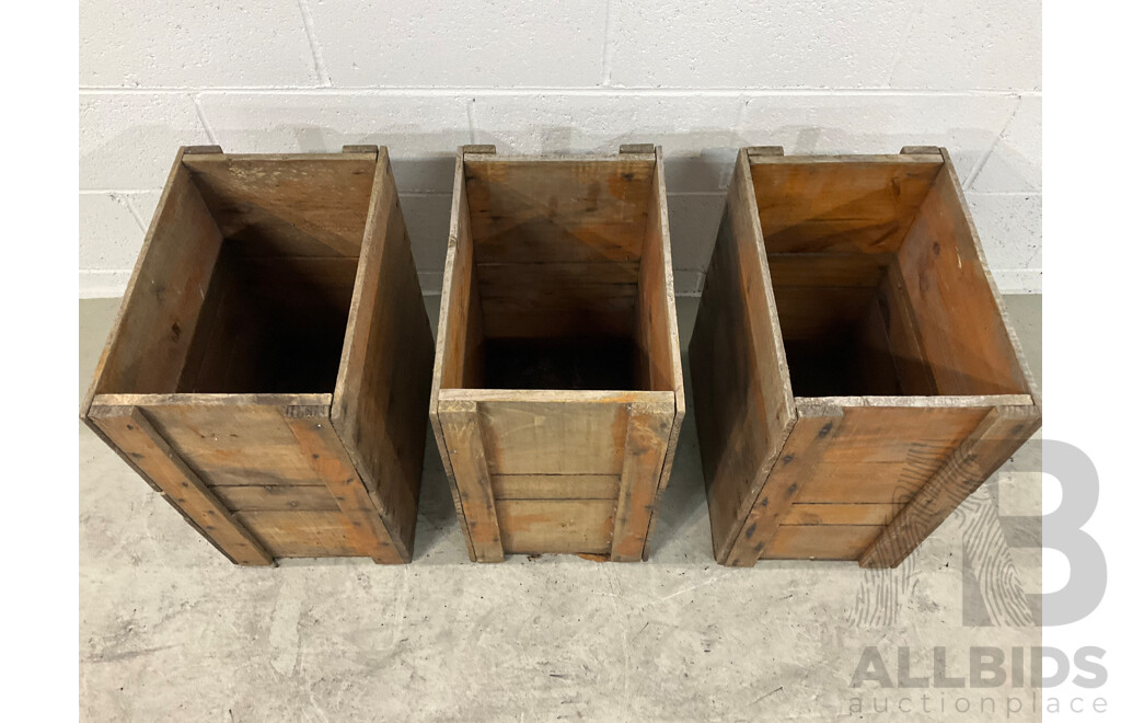 Collection of Vintage Fruit Crates