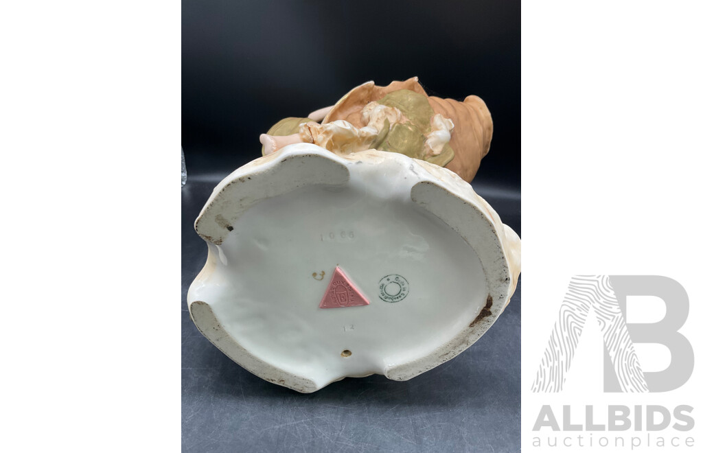 Royal Dux Water Nymph Porcelain Centerpiece Bohemian Art