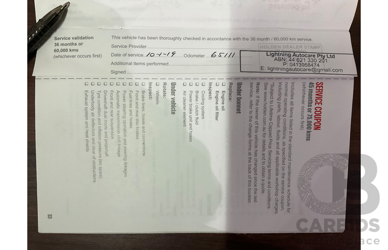 08/2016 Holden Commodore SV6 Black Edition (RWD) VFII MY16 4d Sedan Prussian Steel V6 3.6L