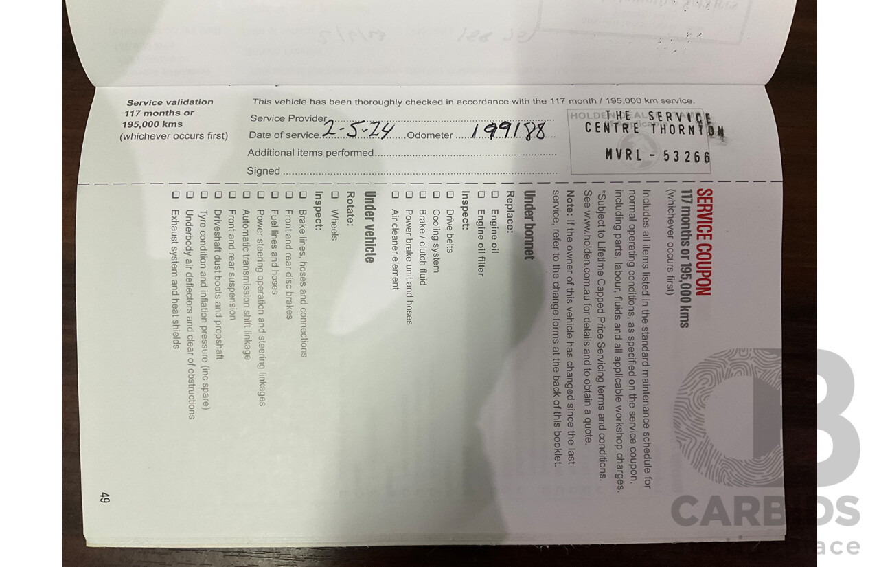 08/2016 Holden Commodore SV6 Black Edition (RWD) VFII MY16 4d Sedan Prussian Steel V6 3.6L