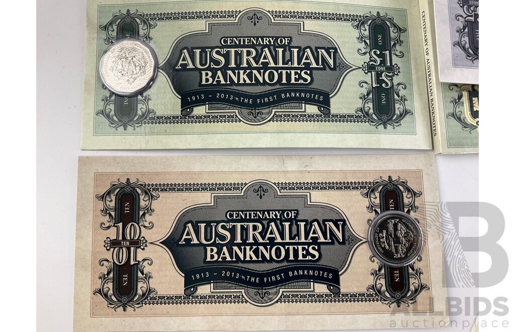 Australian Centenary of the First Commonwealth Banknote Commemorative Coins and Stamps