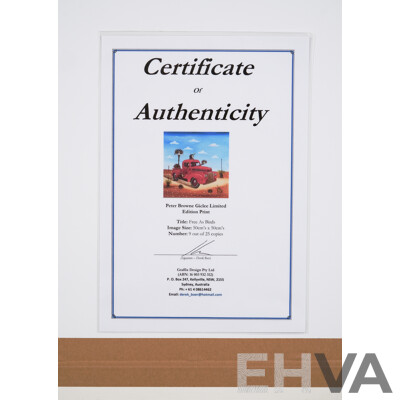 Peter Browne, (20th Century, Australian, 1947-), Free as Birds, Giclee Limited Edition Print, Hand Signed