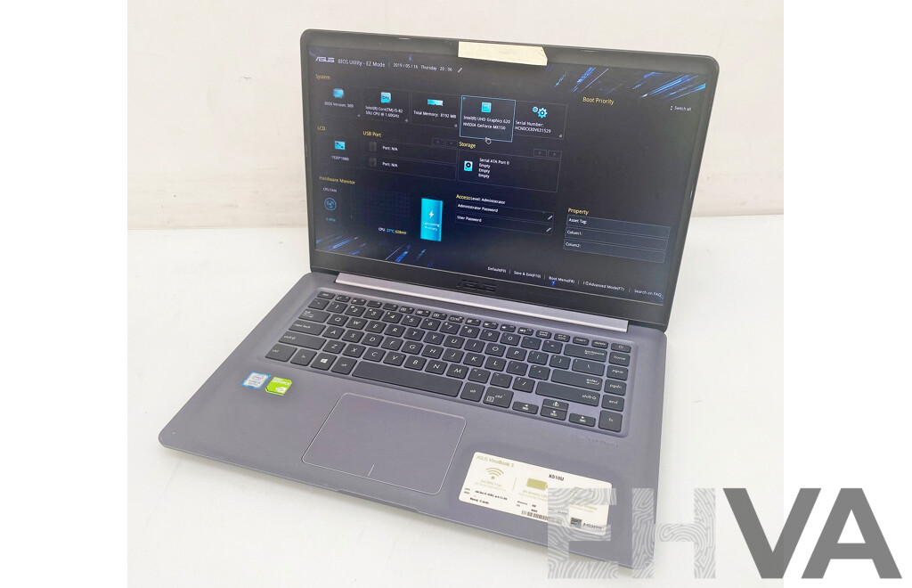 ASUS Vivobook (K510U) Intel Core I5 (8250U) 1.60GHz-3.40GHz 4-Core CPU 15.6-Inch Laptop