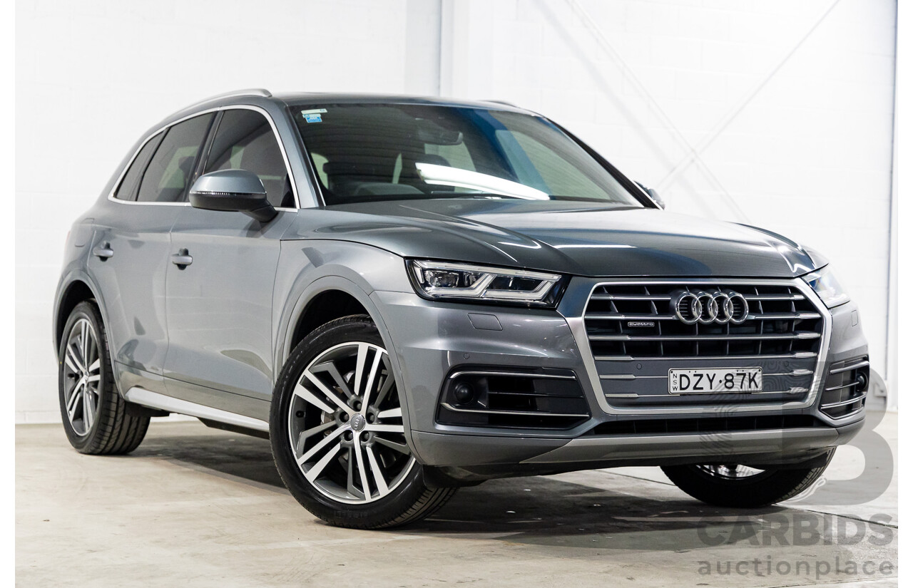 01/2019 Audi Q5 2.0 45 TFSI Quattro Sport (AWD) FY MY18 4d Wagon Monsoon Grey Metallic Turbo 2.0L