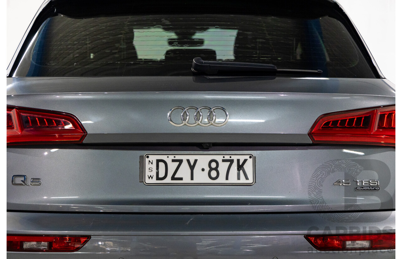 01/2019 Audi Q5 2.0 45 TFSI Quattro Sport (AWD) FY MY18 4d Wagon Monsoon Grey Metallic Turbo 2.0L