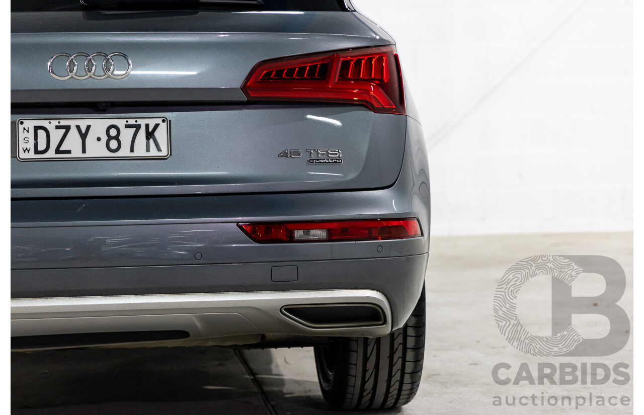 01/2019 Audi Q5 2.0 45 TFSI Quattro Sport (AWD) FY MY18 4d Wagon Monsoon Grey Metallic Turbo 2.0L