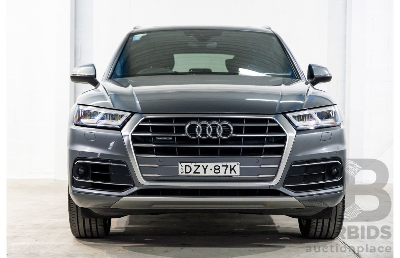 01/2019 Audi Q5 2.0 45 TFSI Quattro Sport (AWD) FY MY18 4d Wagon Monsoon Grey Metallic Turbo 2.0L