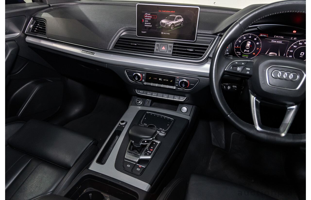 01/2019 Audi Q5 2.0 45 TFSI Quattro Sport (AWD) FY MY18 4d Wagon Monsoon Grey Metallic Turbo 2.0L