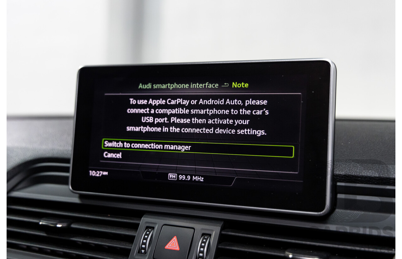 01/2019 Audi Q5 2.0 45 TFSI Quattro Sport (AWD) FY MY18 4d Wagon Monsoon Grey Metallic Turbo 2.0L