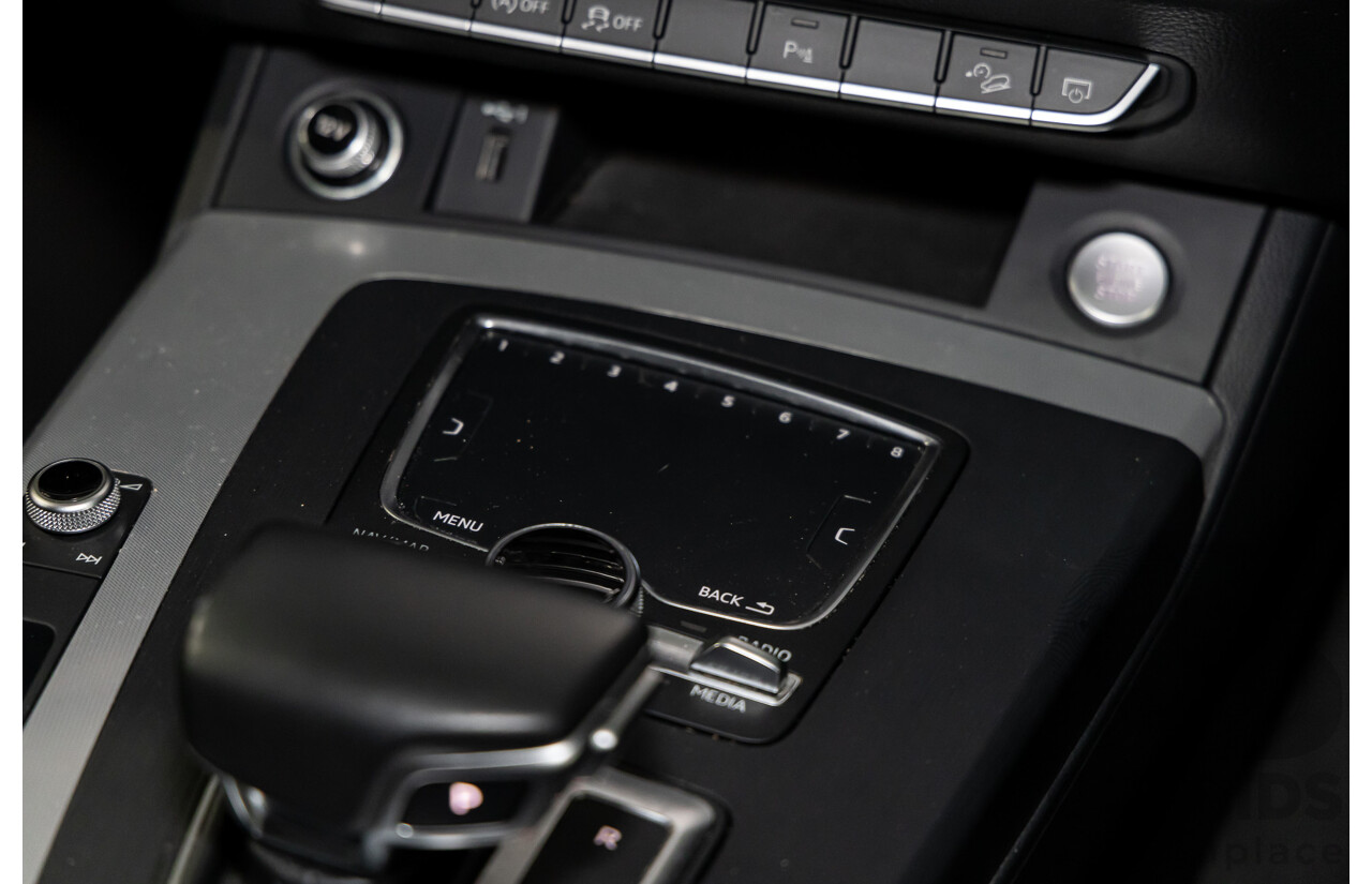 01/2019 Audi Q5 2.0 45 TFSI Quattro Sport (AWD) FY MY18 4d Wagon Monsoon Grey Metallic Turbo 2.0L