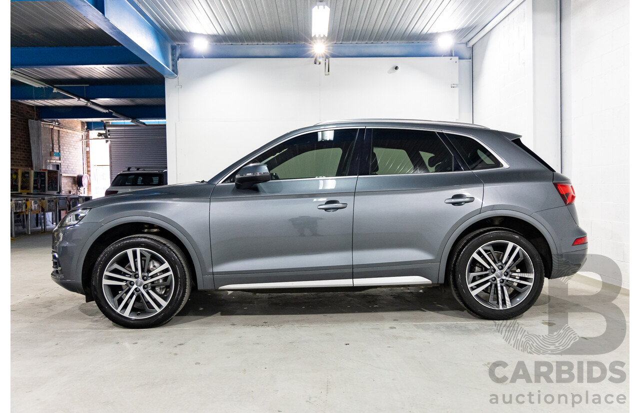 01/2019 Audi Q5 2.0 45 TFSI Quattro Sport (AWD) FY MY18 4d Wagon Monsoon Grey Metallic Turbo 2.0L